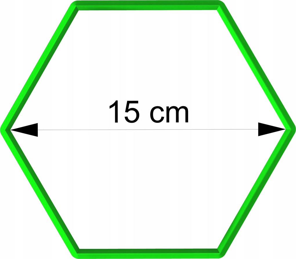 Mézeskalács lyukasztó geometrikus figurák Hexagon Hatszög 15cm