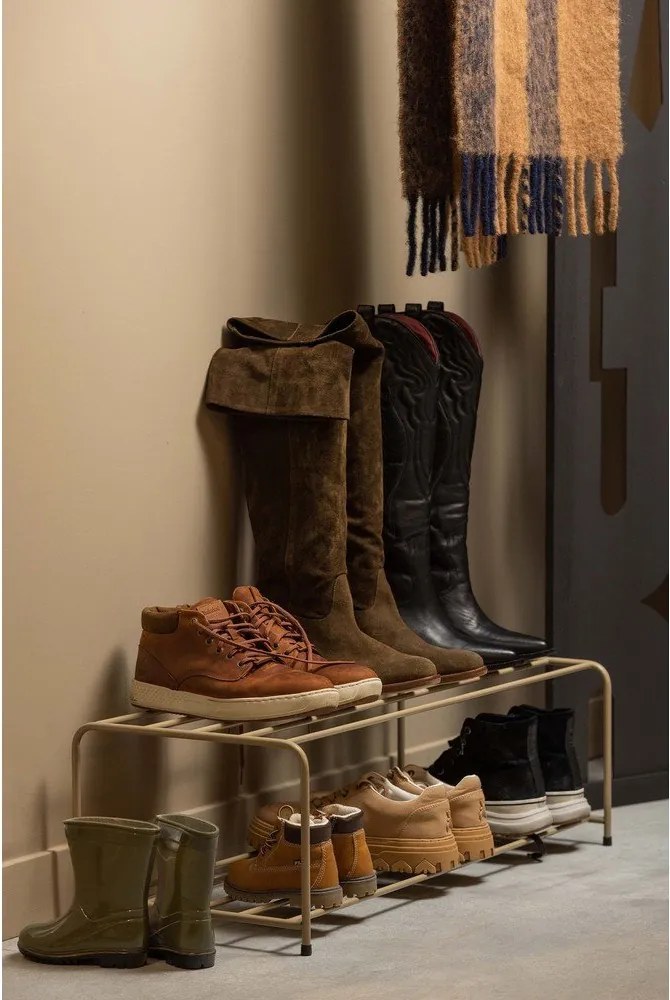 Világosbarna fém cipőtartó Josse – WOOOD