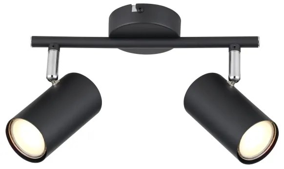 Globo 57914-2 - Spotlámpa ALLVI 2xGU10/25W/230V fekete