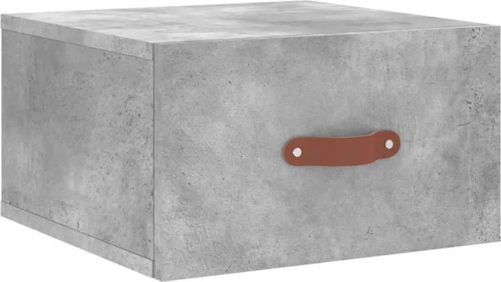 vidaXL 2 db betonszürke falra szerelhető éjjeliszekrény 35x35x20 cm