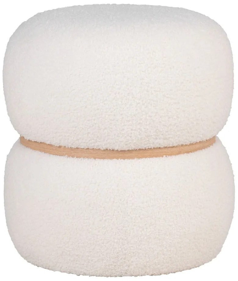 Fehér buklé puff Milford – House Nordic