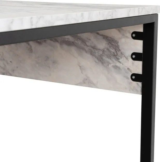 Twin Study Desk - frézia márvány/fekete íróasztal