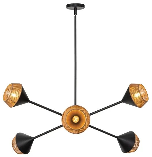 Alora Mood ALM-DAPHNE6-MB - Rudas függeszték DAPHNE 6xE14/40W/230V