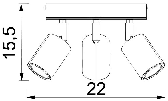 Spotlámpa TULON 3xGU10/8W/230V fehér/tölgy