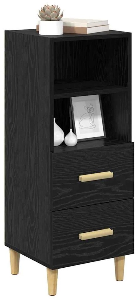 Széf fiókkal Musta tammi 34 x 34.5 x 90 cm Faanyag