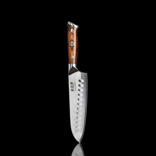 Gudaro - Damaszk Santoku konyhakés FENG 7,5", 67 rétegű acél, hossza 18 cm