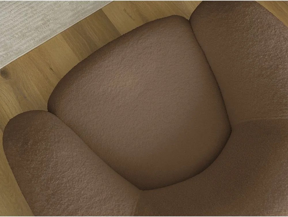 Barna forgó buklé fotel Elina – Bobochic Paris