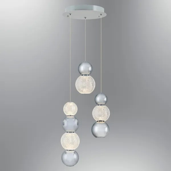 LED csillár kábelen CREMONA LED/17W/230V 3000K matt króm