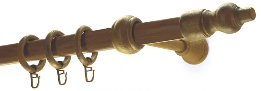 Fa végzárós rúd karnis sötét tölgy 350 cm