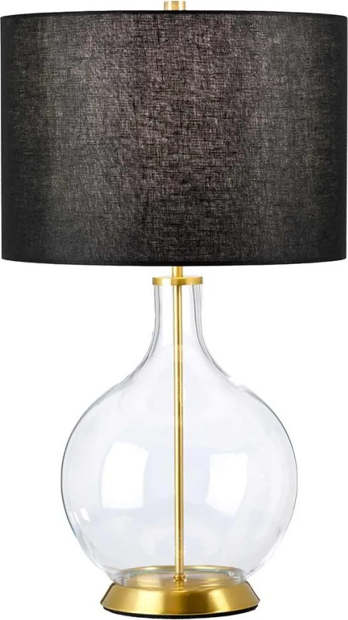 Elstead Lighting Orb ORB-CLEAR-AB-BLK Asztali lámpa 1x60W/E27