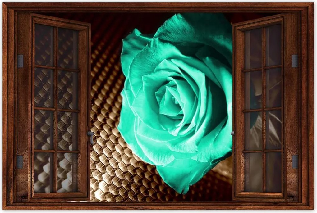 Poszterek 120x80 Türkiz rózsa szépia