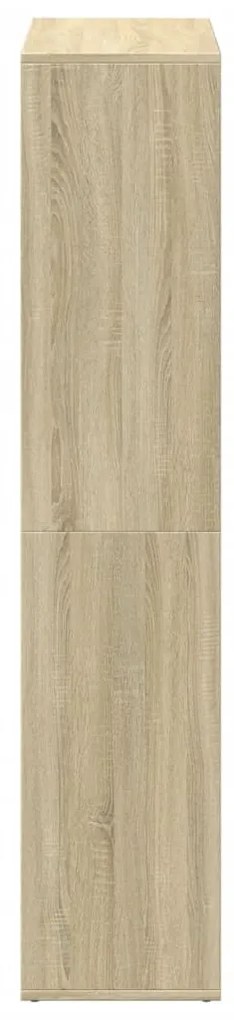 sonoma tölgy szerelt fa elválasztó könyvespolc 69,5x29x137,5 cm