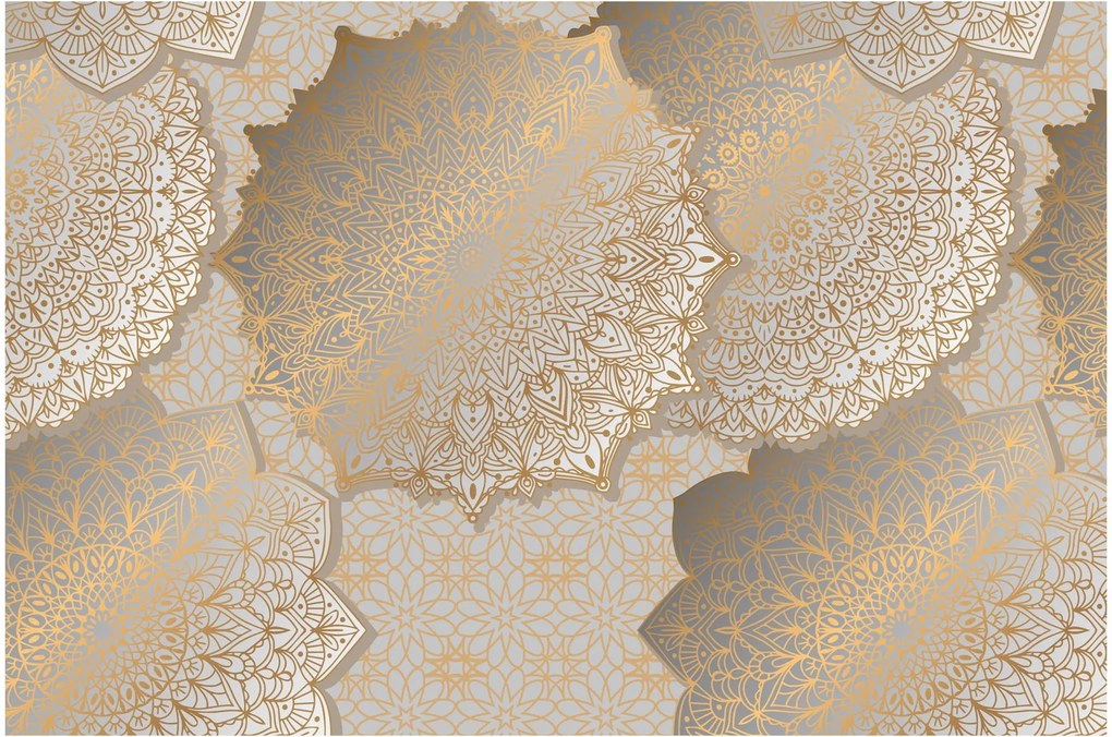 Kép - Mandalák arany tónusokban (90x60 cm)