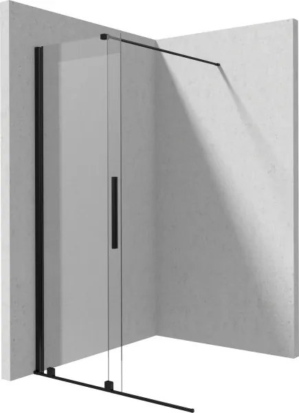 Prizma csúsztatható walk-in zuhanyfal_90x195, fekete