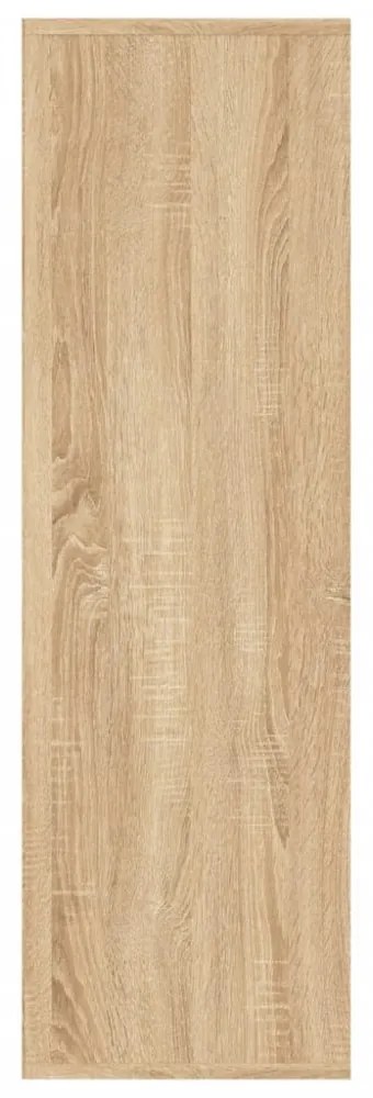 sonoma tölgy színű szerelt fa könyvszekrény 98 x 29 x 97,5 cm