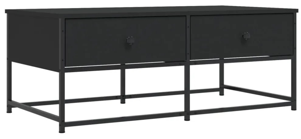 fekete szerelt fa dohányzóasztal 100 x 51 x 40 cm