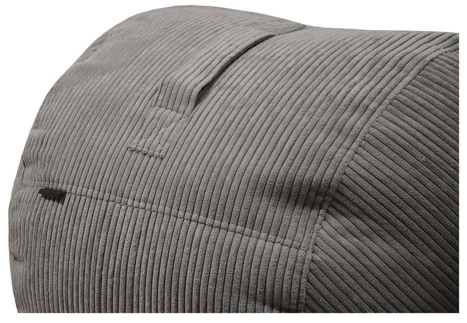 Krémszínű kordbársony gyerek babzsákfotel Roll 80 – SLOWDOWN