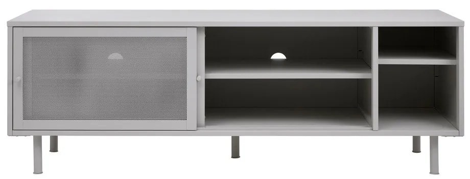 Szürke fém TV-állvány 160x55x45 cm Veep – Unique Furniture