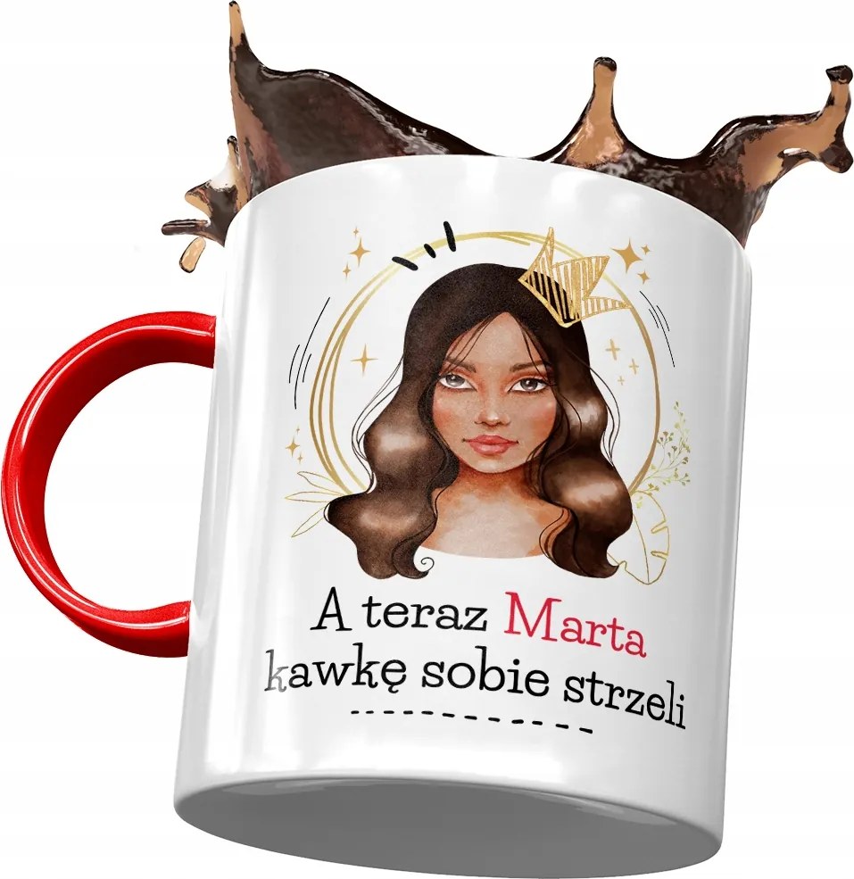 Piros Bögre Márta Feleség Barátnő Ajándék Nyomtatott Fotóval