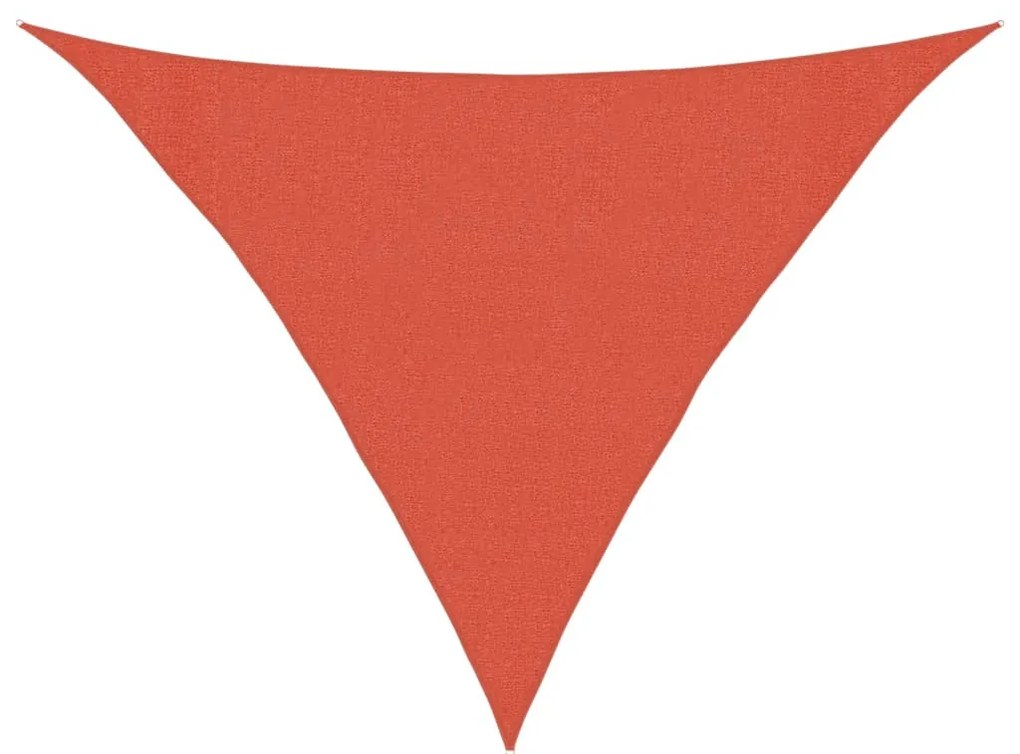 terrakotta színű HDPE napvitorla 160 g/m² 3 x 3 x 4,2 m