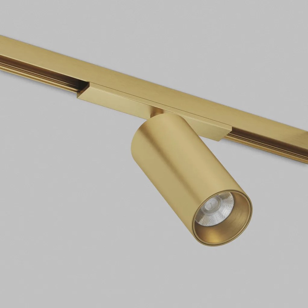 DK/EU-5741-SB Shine Track light, SPOT 3000 series, D45*H100, LED, 48V DC, 10W, RA≥90, 3000K, IP20, satin brass color, aluminum — DK/EU-5741-SB