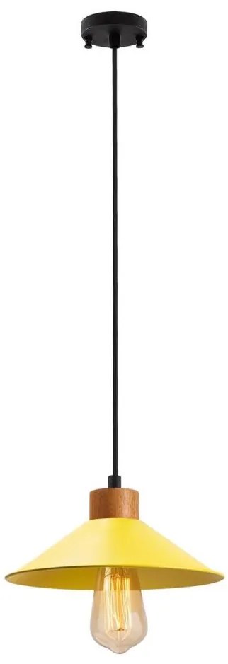 Függőlámpa kábellel MANAVGAT 1xE27/40W/230V sárga/barna