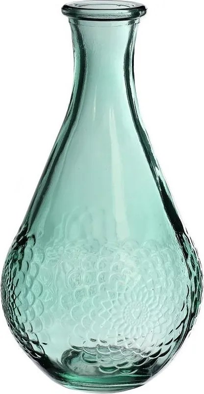 Üveg váza gyertyatartó 16 x 9 cm étterem kávézóhoz Türkiz