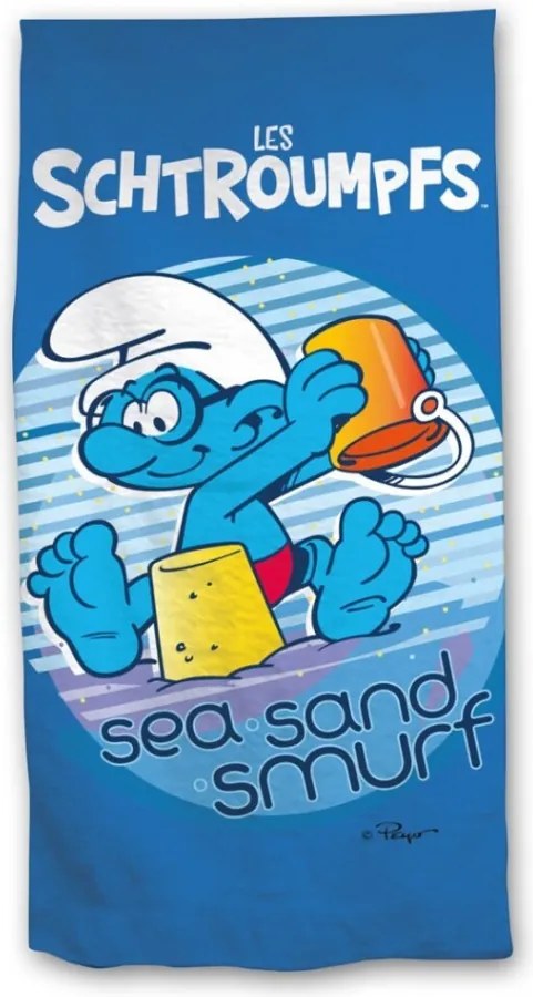 Hupikék törpikék Sea Sand fürdőlepedő, strand törölköző 70x140cm (Fast Dry)