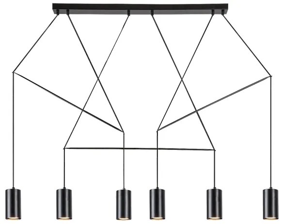 Rabalux 72018 - ASLAUG 6xGU10/50W/230V mennyezeti lámpa kábellel