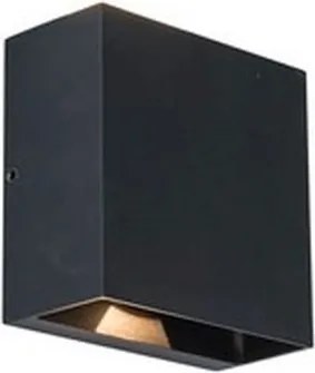 LUTEC 5104003012 GEMINI Modern Kültéri Fali Lámpa Fekete LED IP44