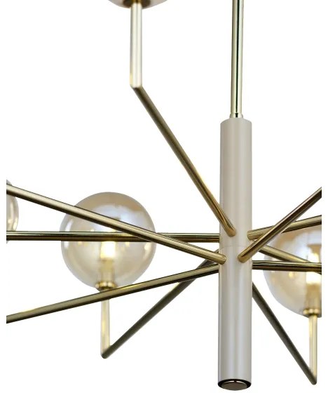 Jupiter 1977 - Csillár rúdon FEME 10xG9/10W/230V arany/bézs