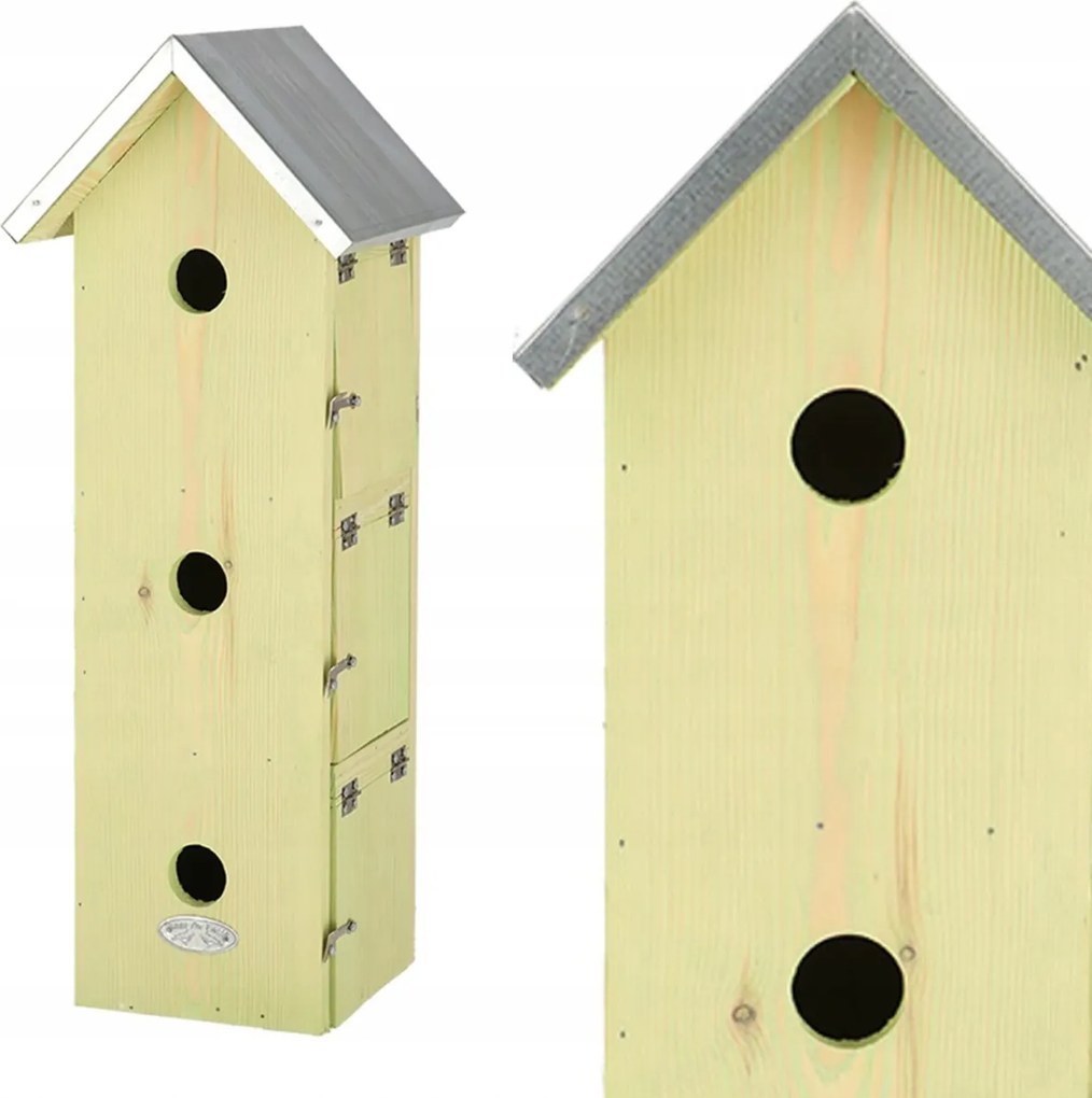 Madárfészek Bódé Nagy 3 Szintes 51 cm Kerti Emeletes Fészekház