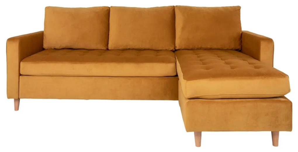 FIRENZE sárga bársony kanapé