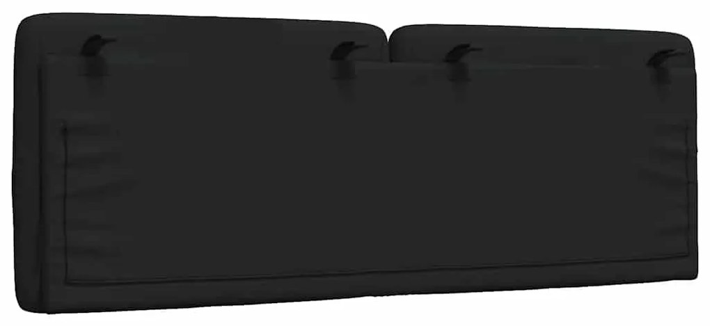 fekete szövet fejtámla párna 120 cm