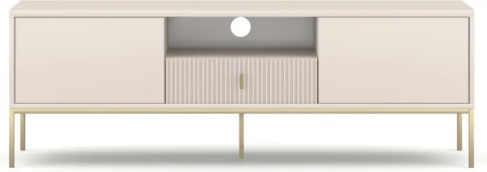 Komód 2 ajtóval és 1 fiókkal kasmír színben arany fogantyúkkal – MAGGIORE MA01