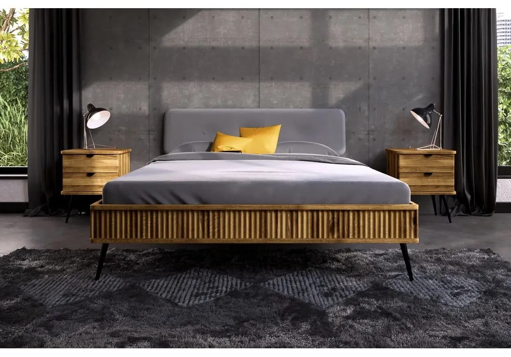 Natúr színű tölgyfa éjjeliszekrény Kula – The Beds