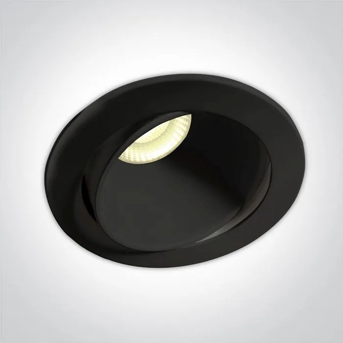 ONE LIGHT 11106PK-B-W SPOT Fürdőszobai Beépíthető Lámpa Fekete LED IP20