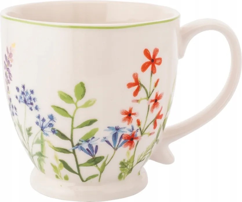 Porcelán bögre lábon 450ml Tavaszi ébredés Természet Virágok