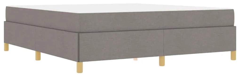 Boxrugós ágy matracmal Taupe és fehér 180 x 200 cm szövet