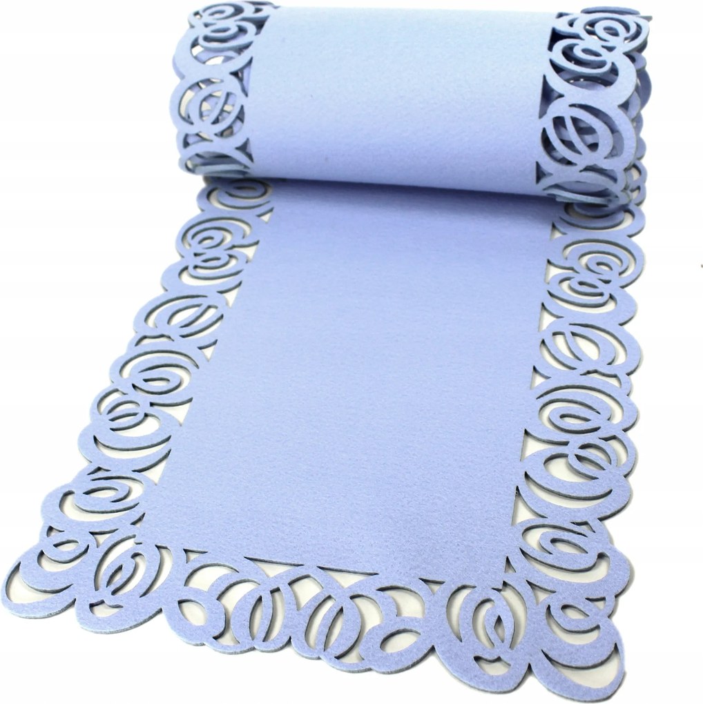 Poliészter filc futófelület világoskék 120 cm Elipso mintás