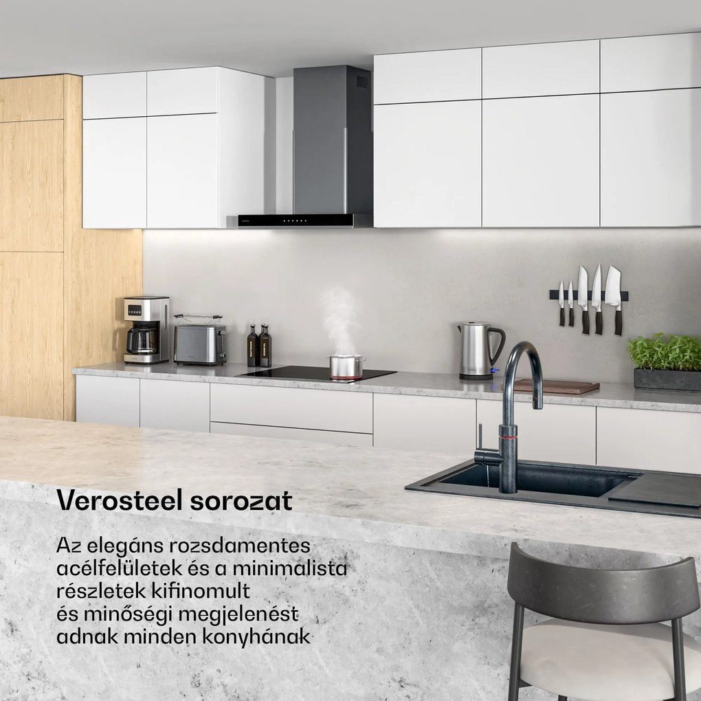 Klarstein Verosteel üvegkerámia főzőlap | 4 zóna | minimalista, nagy teljesítményű | 6600 W | 60 cm