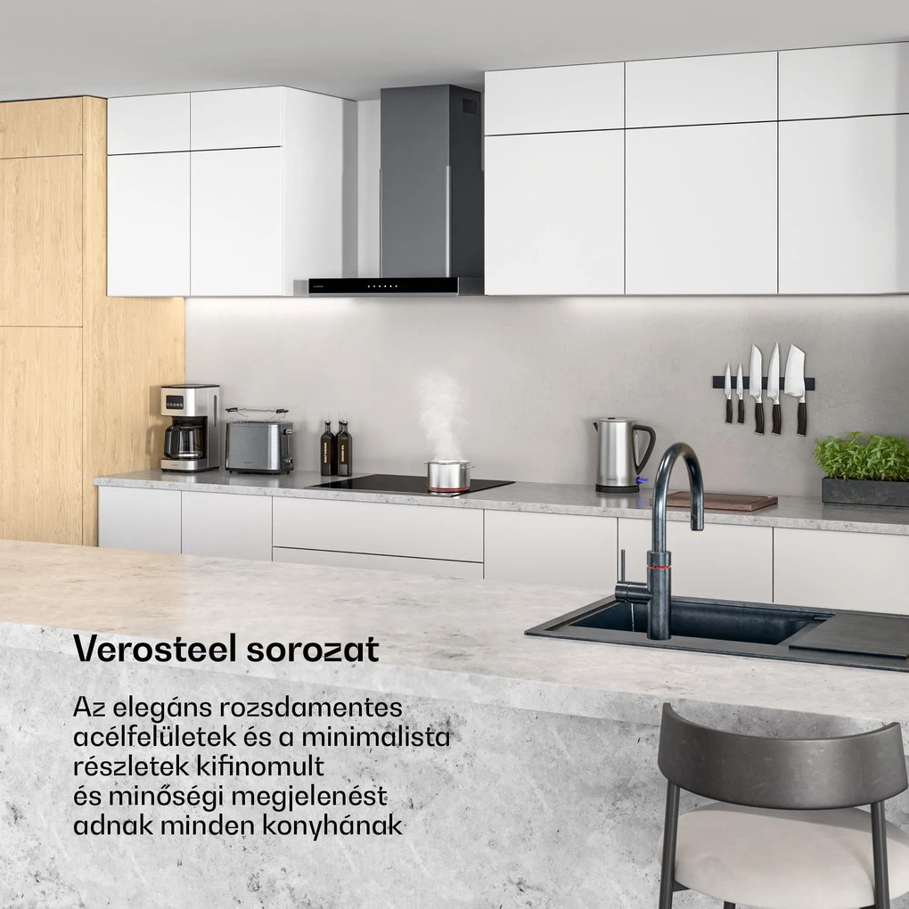Klarstein Verosteel üvegkerámia főzőlap | 4 zónás | Minimalista, erőteljes | 6600 W | 60 cm