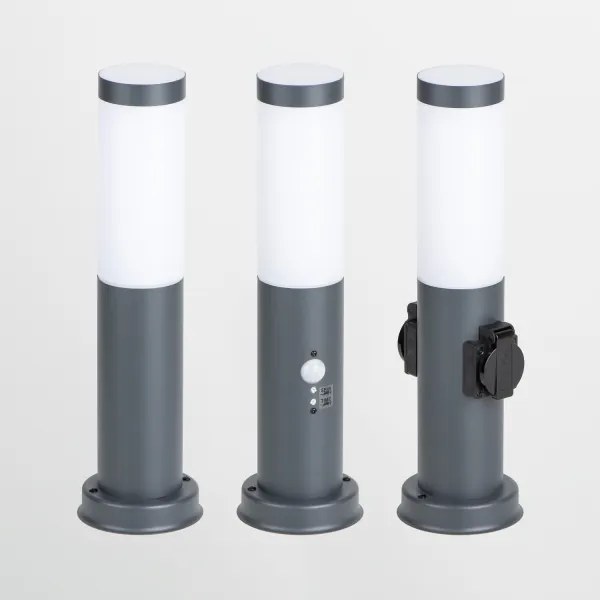 Brilagi - Kültéri lámpa 2 SCHUKO aljzattal, NOVA, 1xE27/15W/230V, 40 cm, IP44, antracit