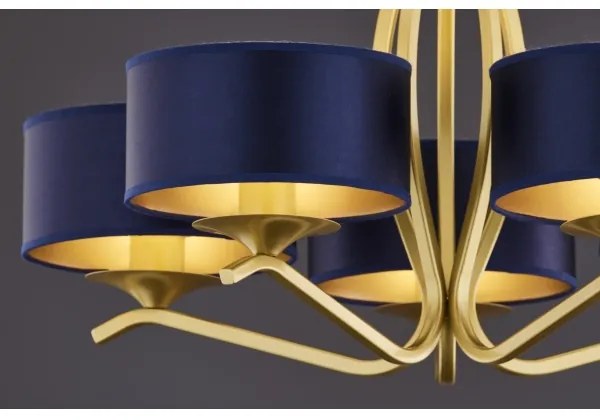 Jupiter 2114 - KASZMIR rudas csillár 5xE27/15W/230V kék/arany