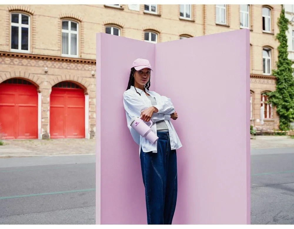 Rózsaszín rozsdamentes acél termosz szívószállal 1,18 l Quencher H2.0 FlowState Tumbler Cherry Blossom – Stanley