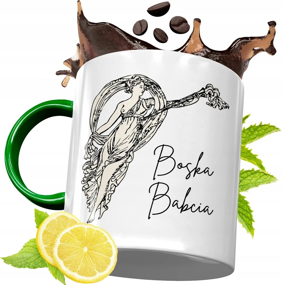 Zöld Bögre Nagymamáknak Nagymama Napjára Ajándék fényképes nyomattal