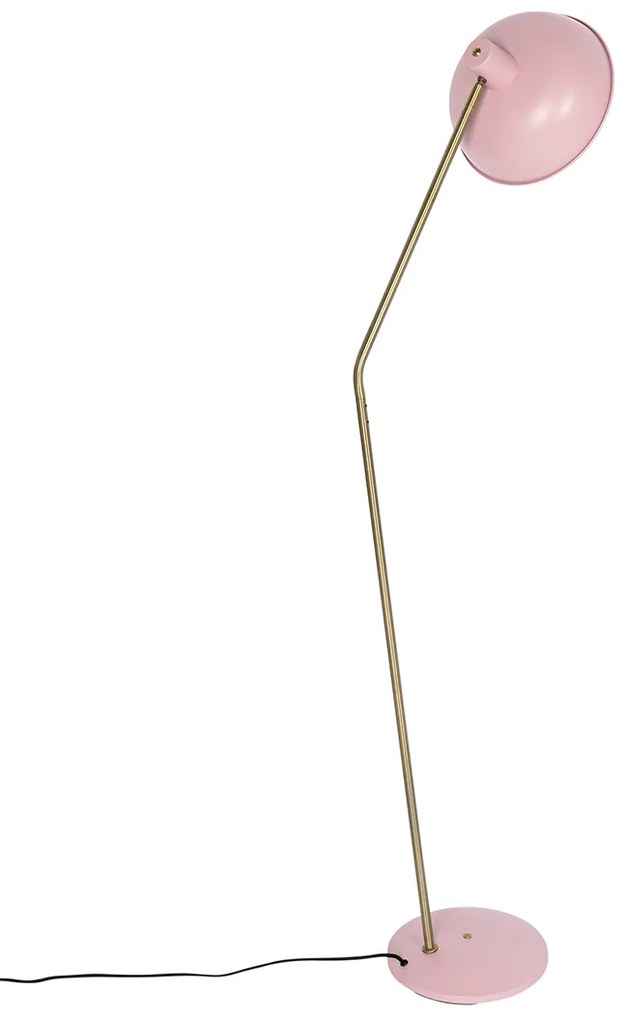 Retro állólámpa rózsaszín bronzzal - Milou