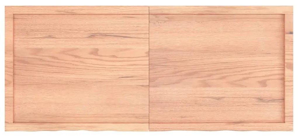világosbarna kezelt tömör tölgyfa asztallap 140x60x(2-4) cm