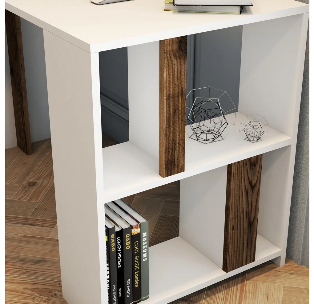 PC asztal Limba (fehér + dió). 1088795
