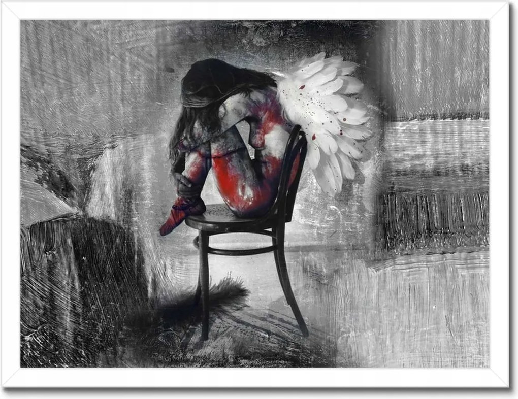 Poszterek keretben 40x30 Angyal lány